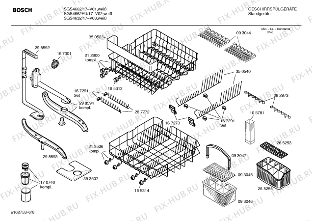 Взрыв-схема посудомоечной машины Bosch SGS4632 - Схема узла 06