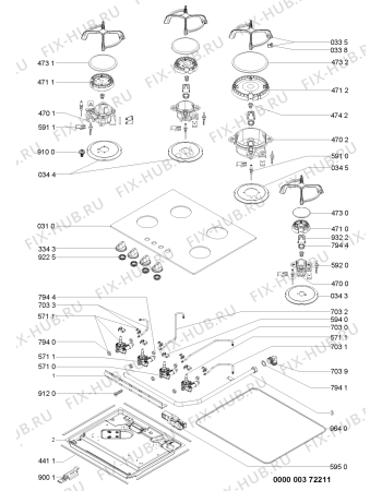 Схема №1 AKS 377/NB с изображением Затычка для электропечи Whirlpool 481010323548