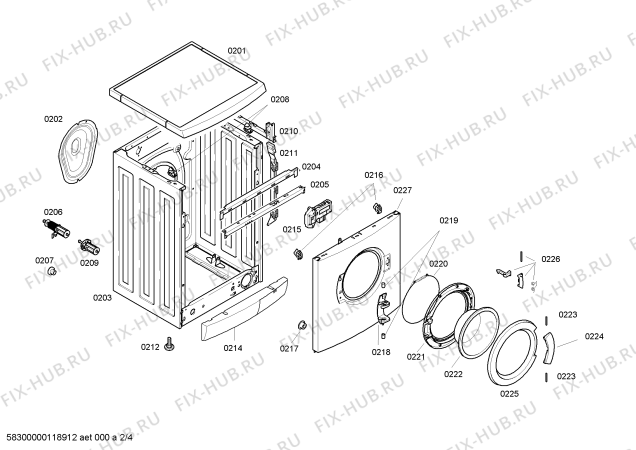 Схема №2 WM10E460BC с изображением Силовой модуль для стиральной машины Siemens 00640666