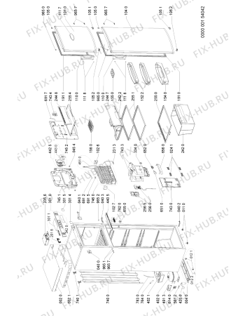 Схема №1 ARC 4000 с изображением Дверца для холодильника Whirlpool 481241610074