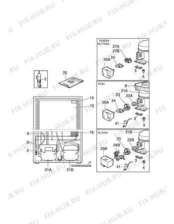 Взрыв-схема холодильника Aeg 1855-6KF+ - Схема узла C10 Cold, users manual