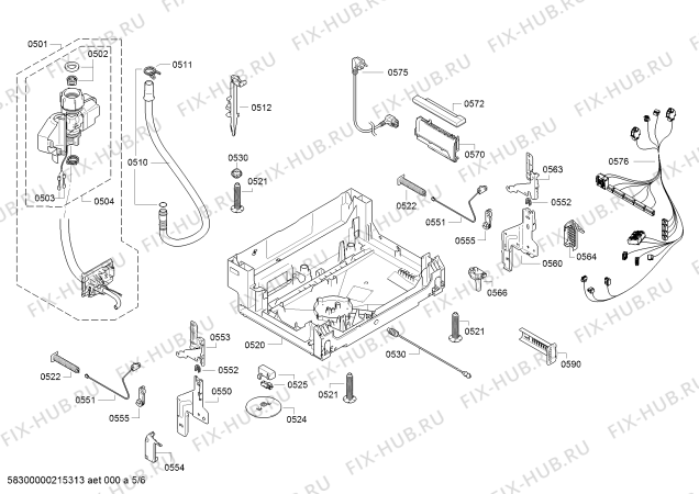 Взрыв-схема посудомоечной машины Neff S51M53X2GB tp3 - Схема узла 05
