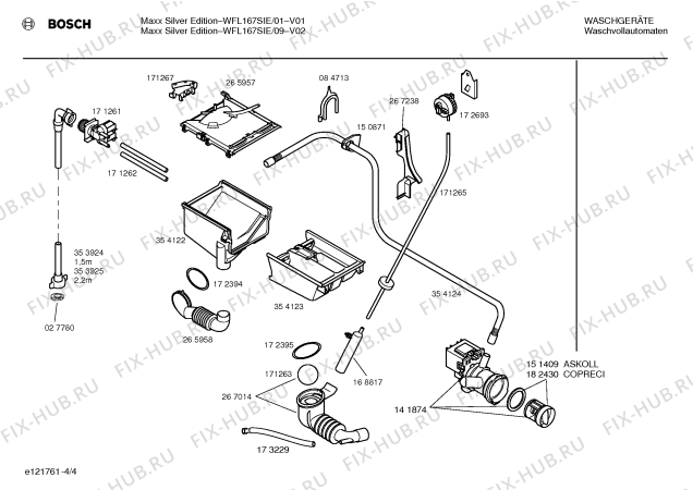 Взрыв-схема стиральной машины Bosch WFL167SIE Silver Edition - Схема узла 04