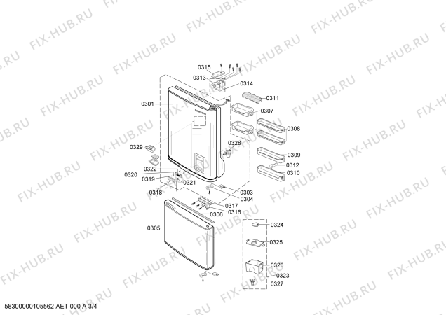 Взрыв-схема холодильника Samsung Electronics SN629ECSWQ/XEG - Схема узла 03