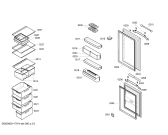 Схема №2 KIN32A55GB с изображением Дверь для холодильной камеры Bosch 00219722