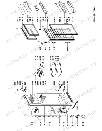 Схема №1 KVIK 2500/A с изображением Дверь для холодильника Whirlpool 481241610343