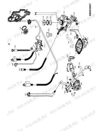 Схема №2 ADG 6500 IN с изображением Шланг (трубка) для электропосудомоечной машины Whirlpool 481290508535