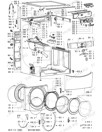 Схема №2 085 WT/GY-MX с изображением Всякое для стиралки Whirlpool 481221479534