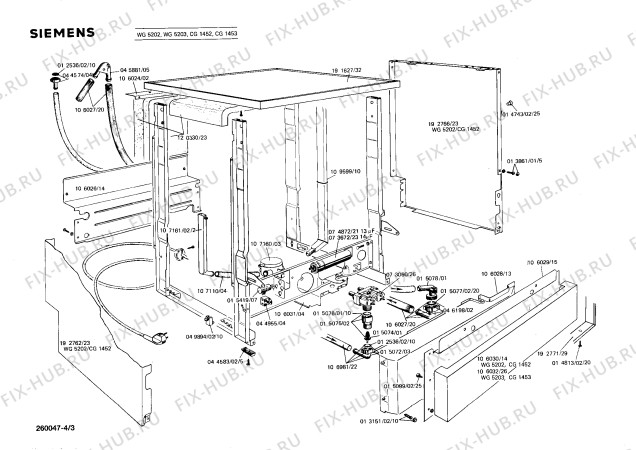 Схема №4 WG5202 LADY 520 с изображением Уплотнитель для посудомойки Siemens 00015065