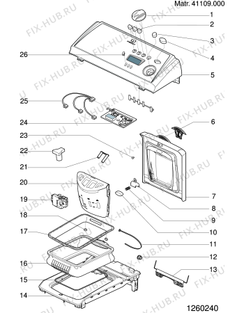 Схема №4 WITE107EU (F076904) с изображением Пластинка для стиралки Indesit C00288972