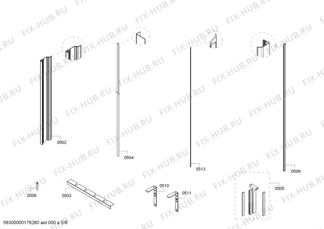 Схема №3 FIN18MIEL1 F 1411 SF с изображением Дверь морозильной камеры для холодильной камеры Bosch 00247333
