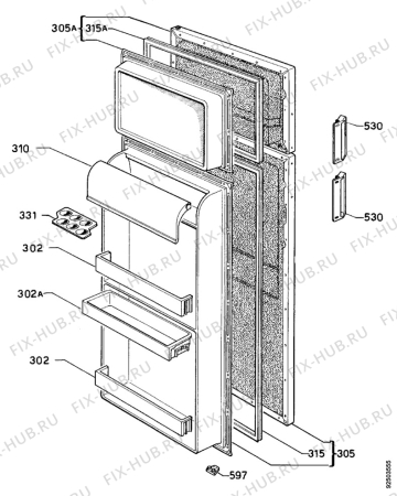Взрыв-схема холодильника Friac COMBI2450 - Схема узла Door 003