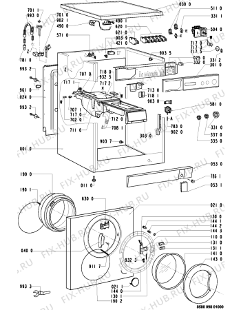 Схема №2 18910 с изображением Обшивка для стиралки Whirlpool 481945328109