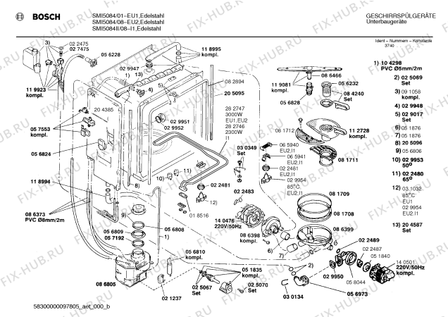 Схема №3 SMI5084DK с изображением Панель для посудомоечной машины Bosch 00282847