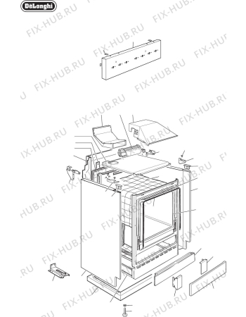 Схема №2 DEF605E с изображением Модуль (плата управления) для плиты (духовки) DELONGHI 35C6009LDA