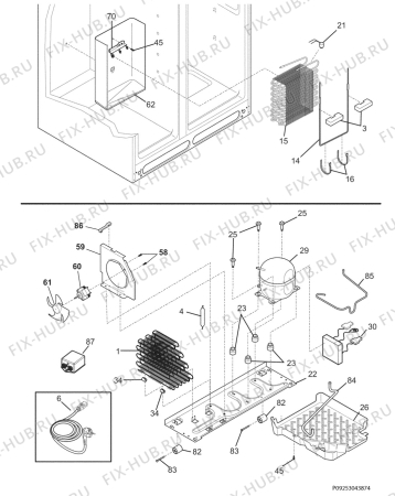 Взрыв-схема холодильника Aeg Electrolux S85628SK1 - Схема узла Cooling system 017