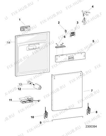 Схема №1 GL4588 (F103508) с изображением Всякое для электропосудомоечной машины Indesit C00505000