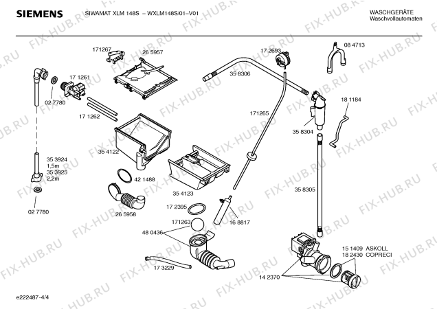 Взрыв-схема стиральной машины Siemens WXLM148S SIWAMAT XLM 148S - Схема узла 04