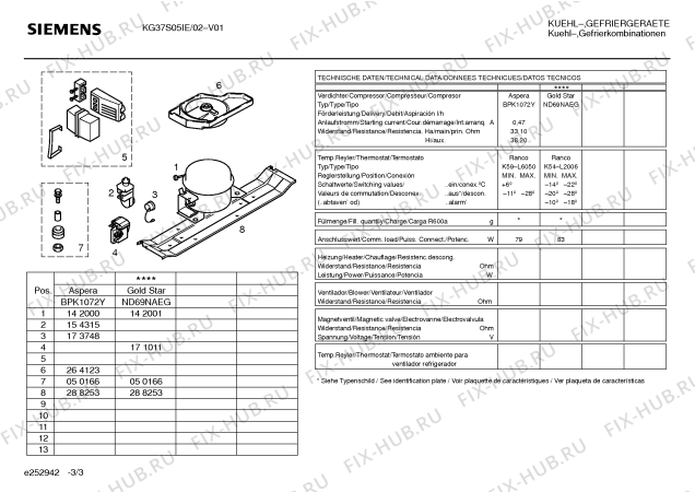 Схема №2 KGS3805IE с изображением Петля двери для холодильника Siemens 00183710