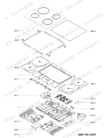 Схема №1 ACM702NE4 (F091885) с изображением Поверхность для плиты (духовки) Indesit C00320171