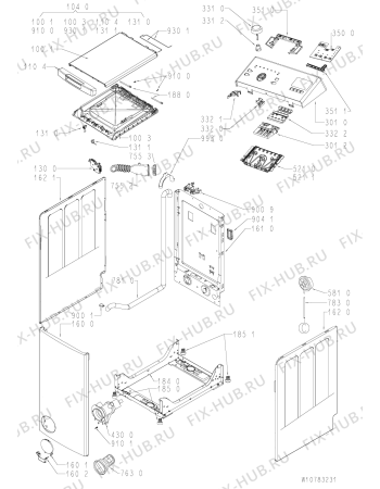 Схема №1 WMTF 703 H HK с изображением Блок управления для стиральной машины Whirlpool 481010871527