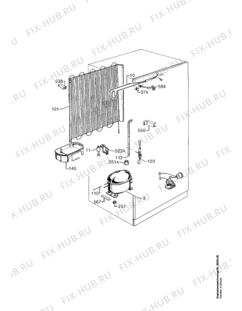 Взрыв-схема холодильника Aeg S2604-KG - Схема узла Refrigerator electrical equipment