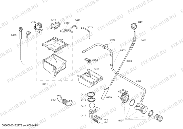 Взрыв-схема стиральной машины Bosch WAX16161IN Classixx - Схема узла 04