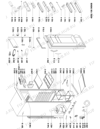 Схема №1 KVE 10S7000L A++WS с изображением Вноска для холодильника Whirlpool 481010704027