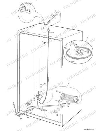 Взрыв-схема холодильника Electrolux ENL60700X - Схема узла Section 6