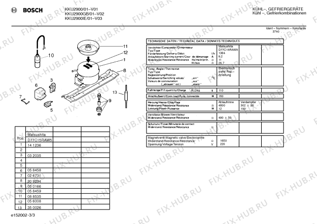 Взрыв-схема холодильника Bosch KKU2900IE - Схема узла 03
