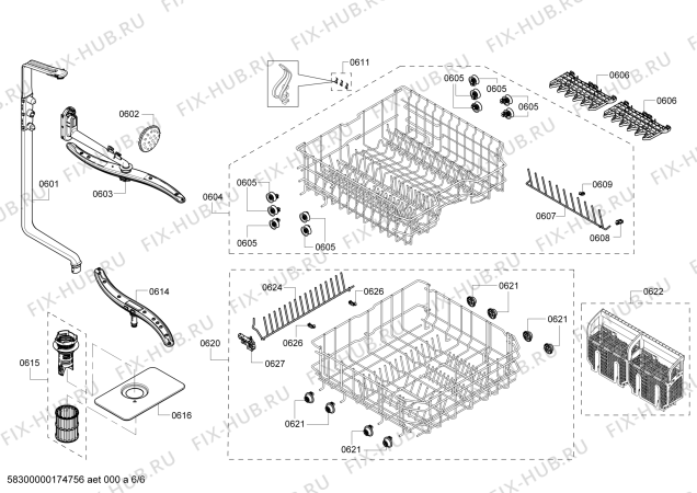 Взрыв-схема посудомоечной машины Kenmore S36KML35UC Kenmore - Схема узла 06