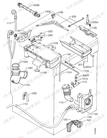 Взрыв-схема стиральной машины Zanussi FJS1276 - Схема узла Hydraulic System 272