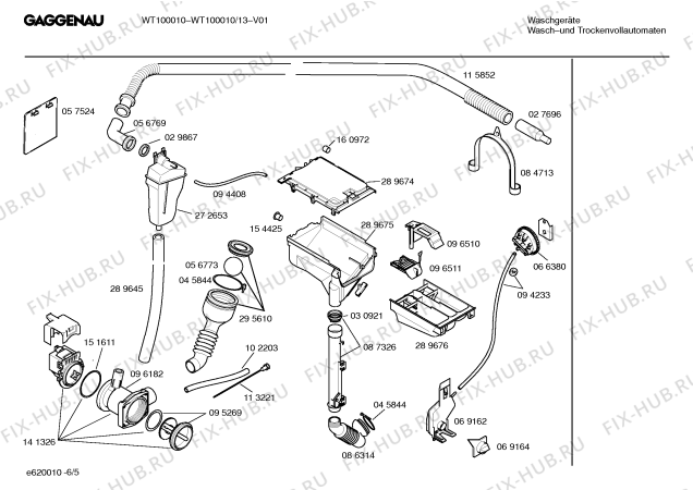Взрыв-схема стиральной машины Gaggenau WT100010 - Схема узла 05