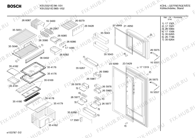 Взрыв-схема холодильника Bosch KSU3321IE/98S - Схема узла 02