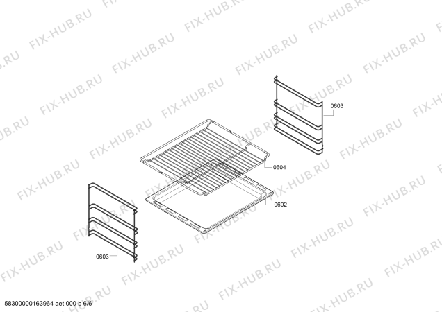 Взрыв-схема плиты (духовки) Siemens HB331E2M - Схема узла 06