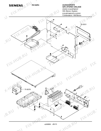 Схема №10 RS190R4 с изображением Кассетник для звукотехники Siemens 00758474