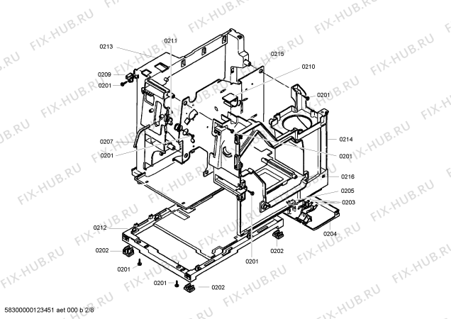 Схема №2 TK60001CH Surpresso S20 с изображением Панель для кофеварки (кофемашины) Siemens 00490502