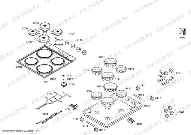 Схема №1 CA310150 ENC.CA3101501 4P IN.ST.CONSTRUCTA с изображением Ручка конфорки для духового шкафа Bosch 00615114