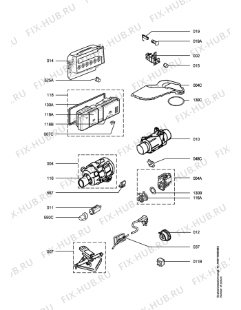 Взрыв-схема посудомоечной машины Juno JSI64600B - Схема узла Electrical equipment 268