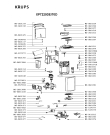 Схема №1 XP7220RU/50D с изображением Корпусная деталь для электрокофемашины Krups MS-5883885