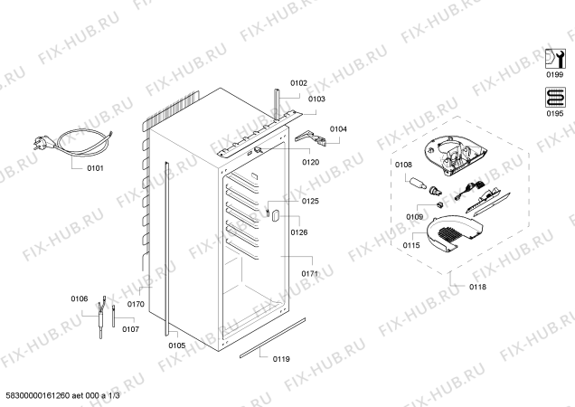Схема №1 KIRMIQ5 K5422-I с изображением Регулировочный узел для холодильника Bosch 00651235