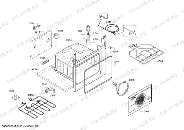 Схема №3 HCA778350U с изображением Стеклокерамика для плиты (духовки) Bosch 00715244
