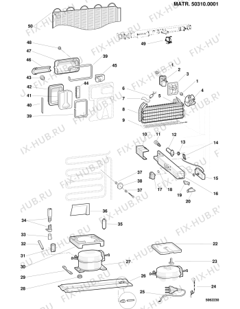 Схема №2 ENF335PT (F011650) с изображением Часть корпуса для холодильника Indesit C00046517