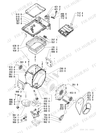 Схема №1 PWA 920 A с изображением Микропереключатель для стиралки Whirlpool 481228219605