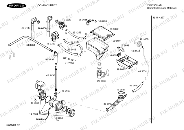 Схема №1 OCM6802TR Facelifting 99 с изображением Панель управления для стиралки Bosch 00359416