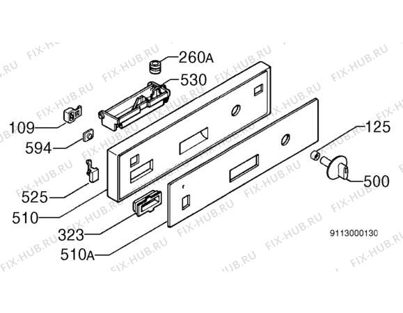 Взрыв-схема посудомоечной машины Zanussi ID4305S - Схема узла Command panel 037