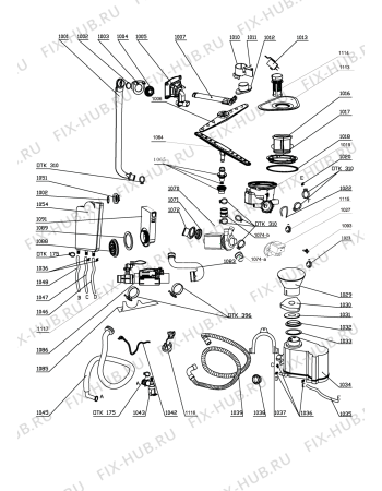 Схема №1 DW1260IA с изображением Холдер для электропосудомоечной машины Whirlpool 482000016589