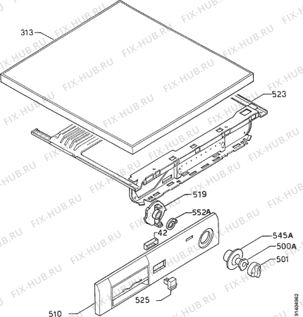 Взрыв-схема стиральной машины Zanussi FL1281 - Схема узла Command panel 037