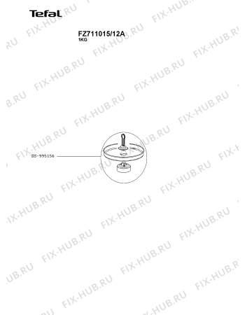 Взрыв-схема тостера (фритюрницы) Tefal FZ711015/12A - Схема узла LP005502.9P2