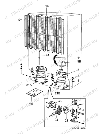 Взрыв-схема холодильника Electrolux ER9671S - Схема узла Functional parts